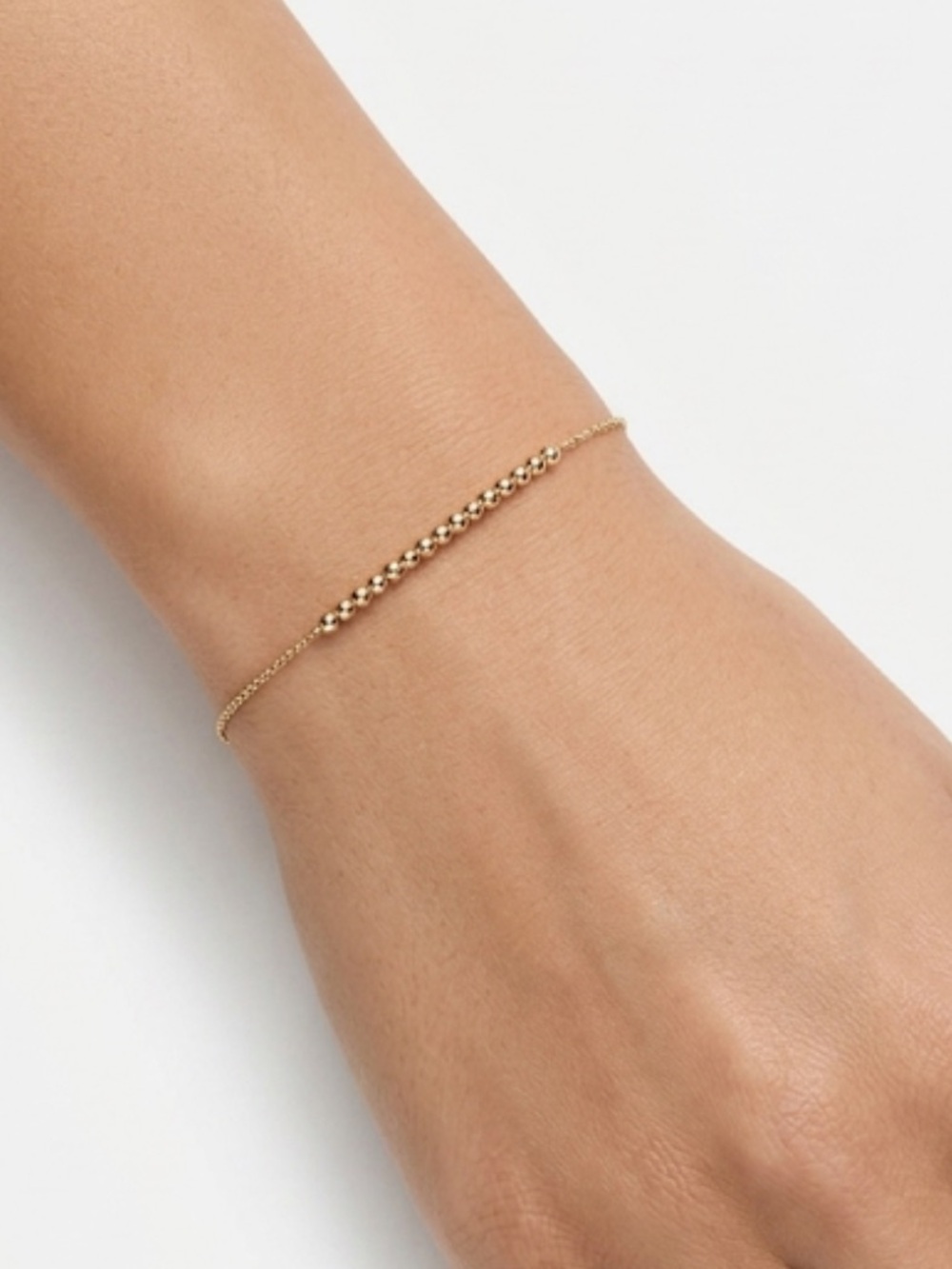 14K Gold Sphere Chain Bracelet